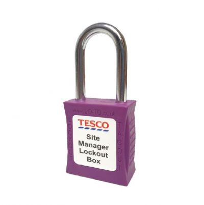 TESCO Purple Site Manager Lockout Box Padlock TESCO Purple Site Manager Lockout Box Padlock